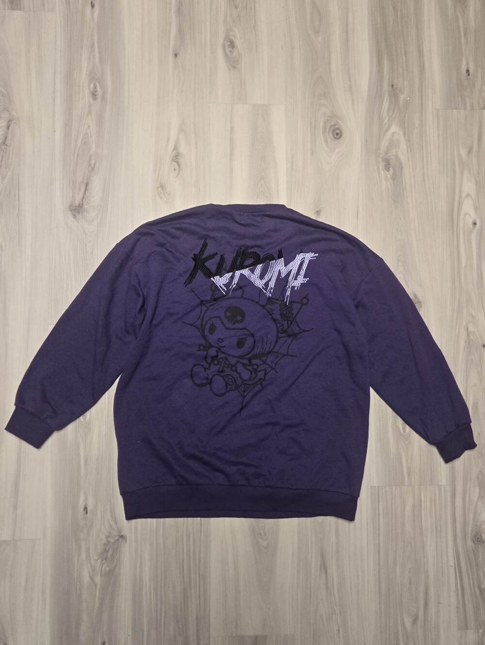 Sanrio Japan 2025 Release Kuromi Goth/Punk Style Crewneck Sweatshirt
